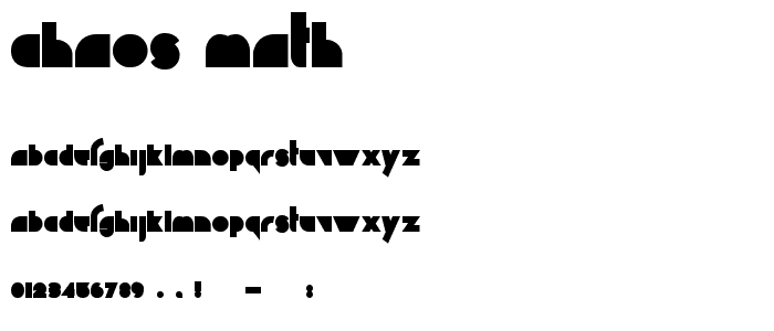 Chaos Math font